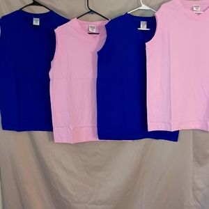 Ladies sleeveless tshirts 4 for $15 size XL
